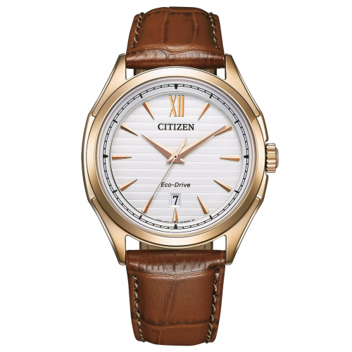 Citizen AW1753-10A Eco-Drive Herrenuhr Solar Braun/Roségoldfarben