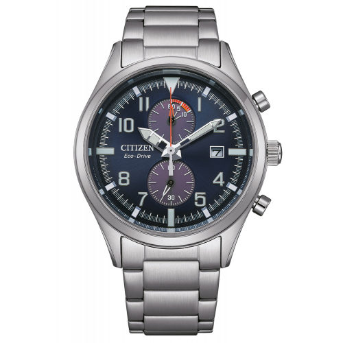 Citizen CA7028-81L Eco-Drive Herren-Chronograph Stahl/Blau