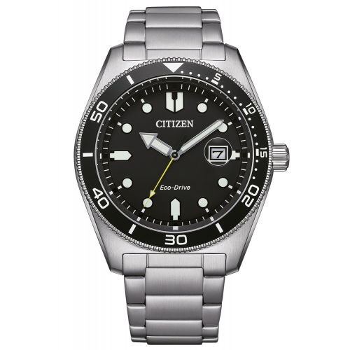 Citizen AW1760-81E Eco-Drive Herrenuhr Solar Stahl/Schwarz