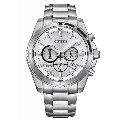 Citizen AN8200-50A Herrenuhr Chronograph Stahl/Silberfarben