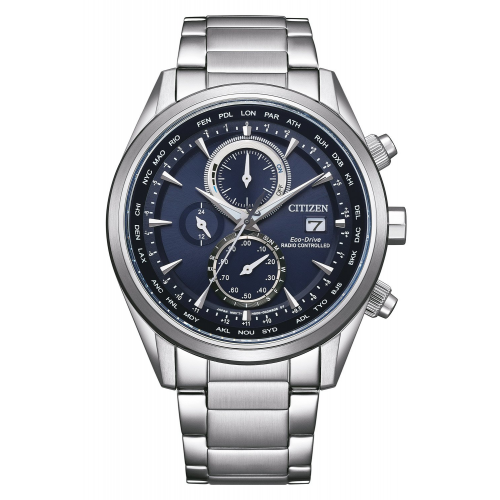 Citizen AT8260-85L Eco-Drive Solar Funk Herrenuhr Stahl/Blau