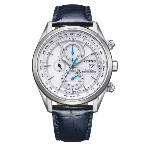 Citizen AT8260-18A Eco-Drive Solar Funk-Armbanduhr für Herren mit Lederband