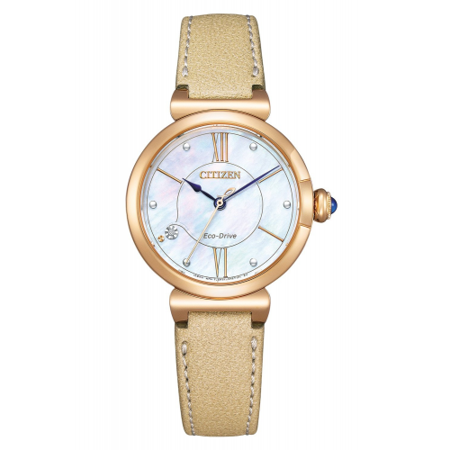 Citizen EM1073-18D Eco-Drive Solar Damen-Armbanduhr Beige