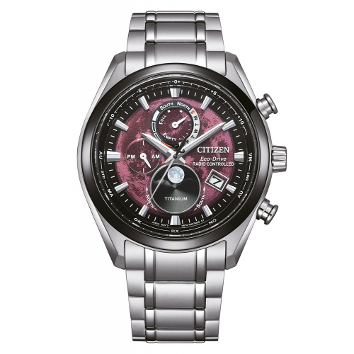 Citizen BY1018-80X Eco-Drive Herrenuhr Funk-Solar Titan/Rot