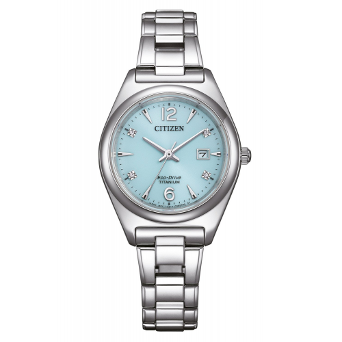 Citizen EW2601-81M Eco-Drive Damen-Solaruhr Titan/Hellblau