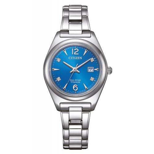 Citizen EW2601-81L Eco-Drive Damenarmbanduhr Titan/Blau