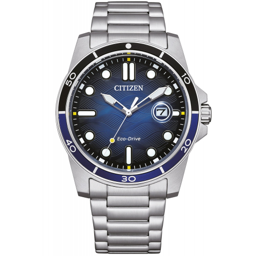 Citizen AW1810-85L Eco-Drive Herren-Solaruhr Stahl/Blau