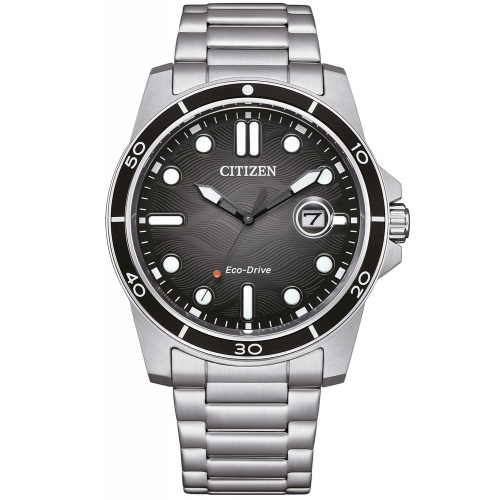 Citizen AW1816-89E Eco-Drive Solar Herrenarmbanduhr Stahl/Schwarz