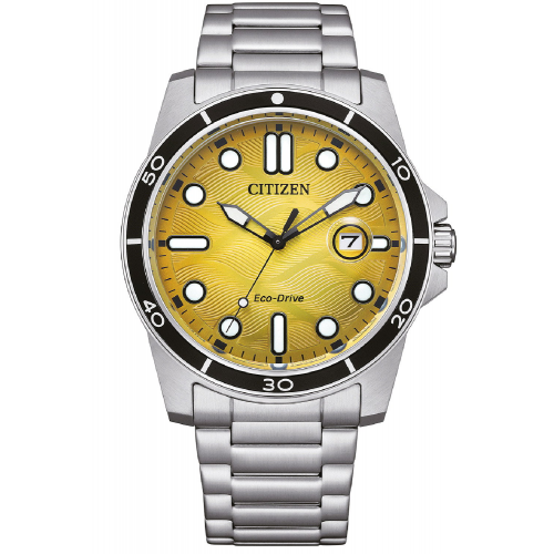 Citizen AW1816-89X Eco-Drive Solaruhr für Herren Stahl/Gelb