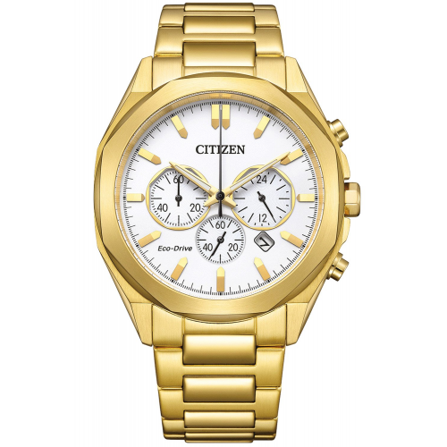 Citizen CA4592-85A Herrenuhr Eco-Drive Solar Chronograph Goldfarben