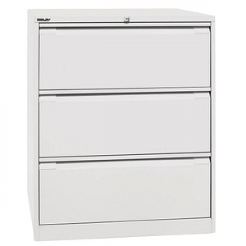 BISLEY Hängeregistraturschrank verkehrsweiß 3 Schubladen 80,0 x 62,2 x 101,6 cm