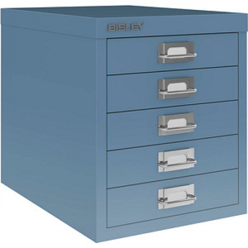 BISLEY MultiDrawer™ L125 Schubladenschrank blau 5 Schubladen 27,9 x 38,0 x 32,5 cm