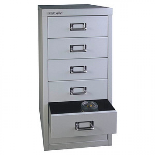 BISLEY MultiDrawer™ L296 Schubladenschrank silber 6 Schubladen 27,8 x 38,0 x 59,0 cm