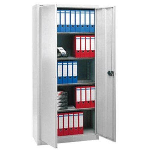 BISLEY Stahlschrank E782A04G645 lichtgrau 91,4 x 40,0 x 195,0 cm, aufgebaut