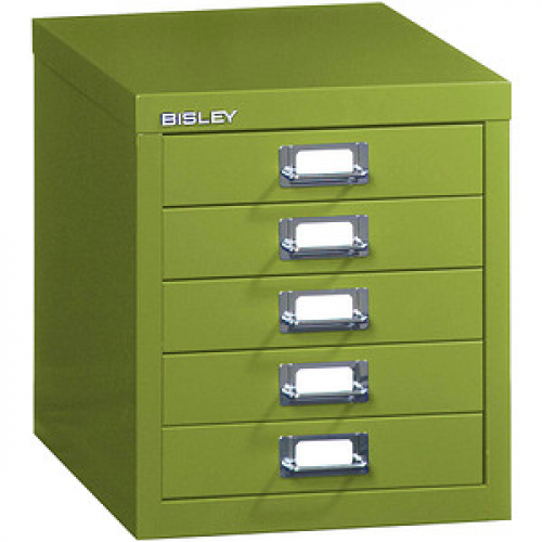 BISLEY MultiDrawer™ L125 Schubladenschrank grün 5 Schubladen 27,9 x 38,0 x 32,5 cm