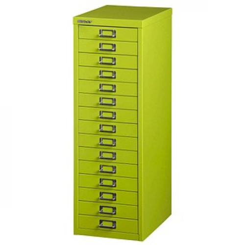 BISLEY MultiDrawer™ L3915 Schubladenschrank grün 15 Schubladen 27,8 x 38,0 x 85,7 cm