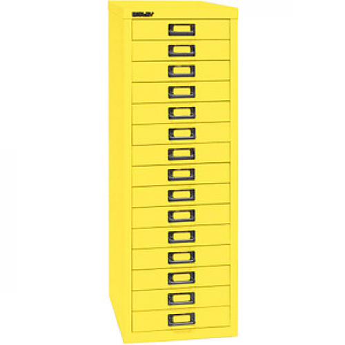 BISLEY MultiDrawer™ L3915 Schubladenschrank gelb 15 Schubladen 27,8 x 38,0 x 85,7 cm