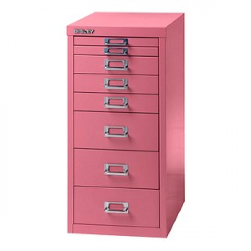 BISLEY MultiDrawer™ L298 Schubladenschrank pink 8 Schubladen 27,8 x 38,0 x 59,0 cm