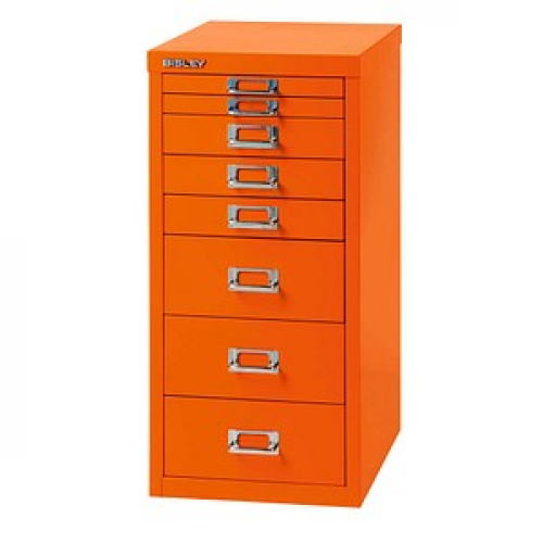 BISLEY MultiDrawer™ L298 Schubladenschrank orange 8 Schubladen 27,8 x 38,0 x 59,0 cm