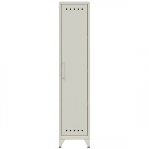 BISLEY Stahlschrank Fern Locker FERLOC3S696 verkehrsweiß 38,0 x 51,0 x 180,0 cm, aufgebaut