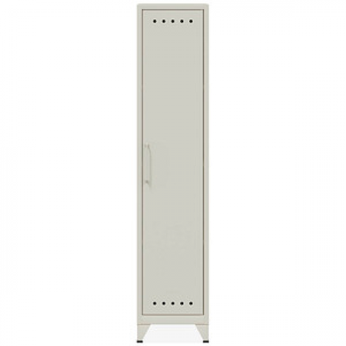 BISLEY Stahlschrank Fern Locker FERLOC696 verkehrsweiß 38,0 x 51,0 x 180,0 cm, aufgebaut