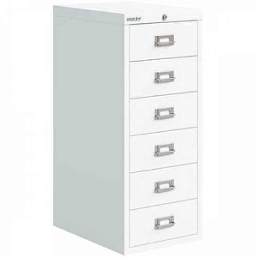 BISLEY MultiDrawer™ Schubladenschrank verkehrsweiß 6 Schubladen 27,9 x 40,8 x 67,0 cm