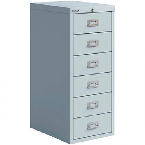 BISLEY MultiDrawer™ Schubladenschrank lichtgrau 6 Schubladen 27,9 x 40,8 x 67,0 cm