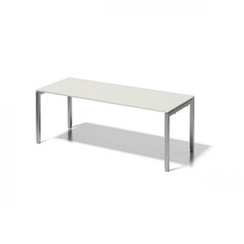 BISLEY Cito höhenverstellbarer Schreibtisch grauweiß, silber rechteckig, 4-Fuß-Gestell silber 200,0 x 80,0 cm