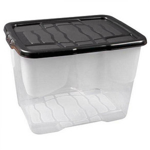 cep Curve Aufbewahrungsbox 24,0 l transparent, schwarz 30,0 x 40,0 x 28,0 cm