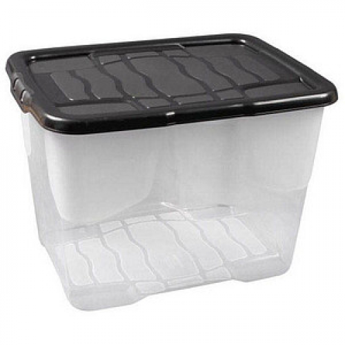 cep Curve Aufbewahrungsbox 10,0 l transparent, schwarz 28,0 x 35,0 x 16,0 cm