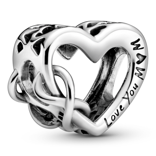 Pandora 798825C00 Silber Bead-Charm Love You Mum Unendlichkeits-Herz