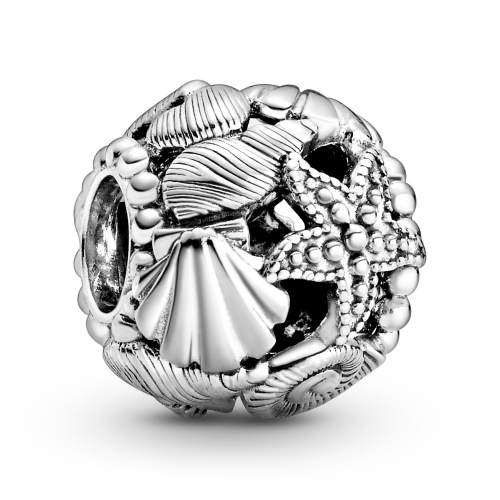 Pandora 798950C00 Silber Charm Offen Seestern, Muscheln und Herzen