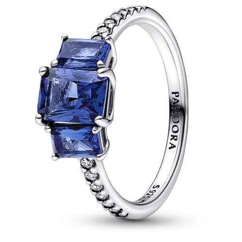 Pandora 192389C01 Damenring Blaue Rechteckige Steine