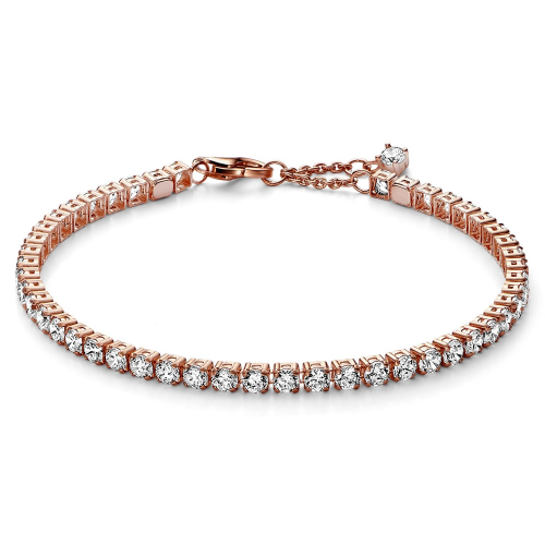 Pandora 581469C01 Damen-Armband Funkelndes Tennisband Roségoldfarben