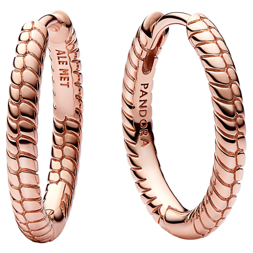 Pandora 282728C00 Damen-Ohrringe für Charms Creolen Roségoldfarben