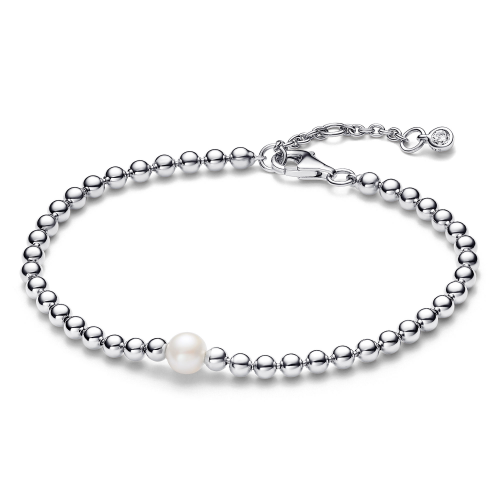 Pandora 593173C01 Damen-Armband Süßwasser-Zuchtperle & Kugeln Silber