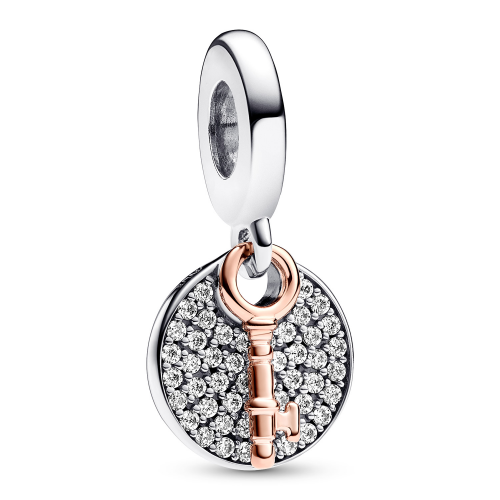 Pandora 783236C01 Charm-Anhänger Schlüssel zum Glück Zweifarbig