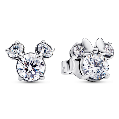 Pandora 293219C01 Damen-Ohrstecker Disney Micky Maus & Minnie Maus Funkelnd