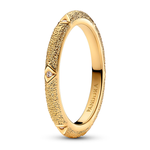 Pandora 163322C01 Ring für Damen Struktur & Steine Goldfarben