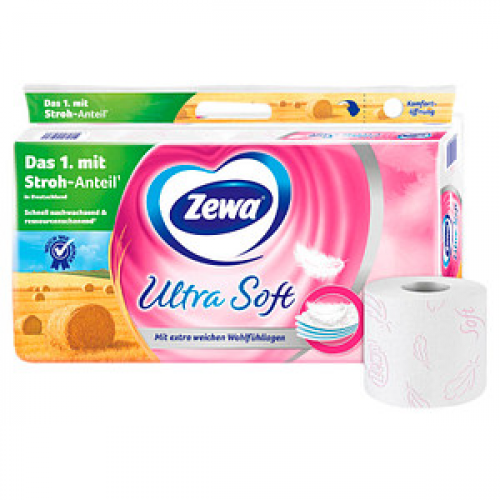 Zewa Toilettenpapier Ultra Soft 4-lagig, 8 Rollen