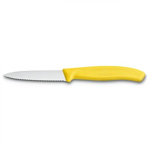 VICTORINOX Gemüsemesser Swiss Classic silber, gelb glänzend, Klinge: 8,0 cm