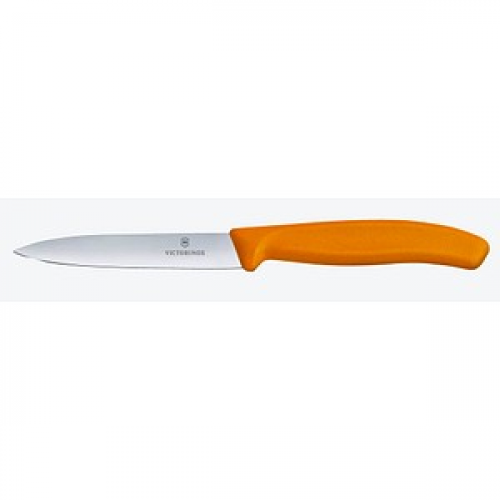 VICTORINOX Gemüsemesser Swiss Classic silber, orange, Klinge: 10,0 cm