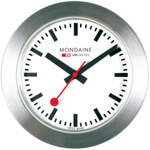 Mondaine A660.30318.81SBB Magnet-Tischuhr Silberfarben