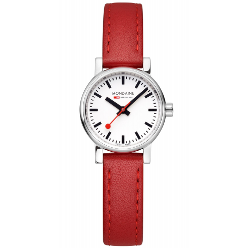 Mondaine MSE.26110.LCV Damen-Armbanduhr evo2 Rot 26 mm