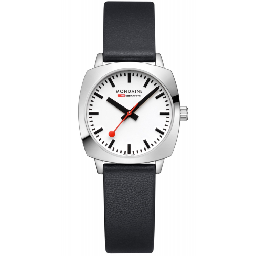 Mondaine MSL.31110.LBV Damenuhr Petite Cushion Schwarz 31 mm