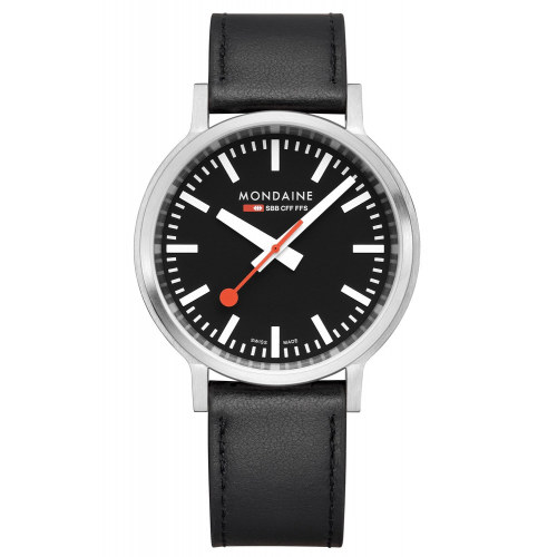 Mondaine MST.41020.LBV.2SE Herrenuhr stop2go mit Veganem Band 41 mm