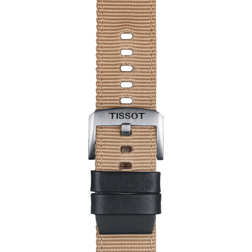 Tissot T852.046.752 Uhrenarmband 22 mm Textil Beige