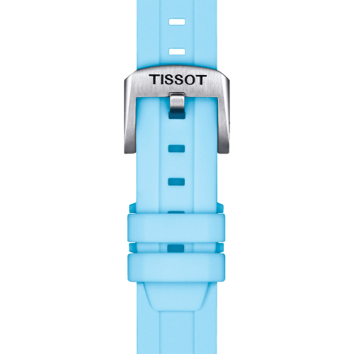 Tissot T852.047.450 Uhrenarmband 18 mm Silikon Hellblau