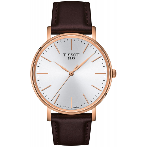 Tissot T143.410.36.011.00 Herrenuhr Everytime Braun/Roségoldfarben