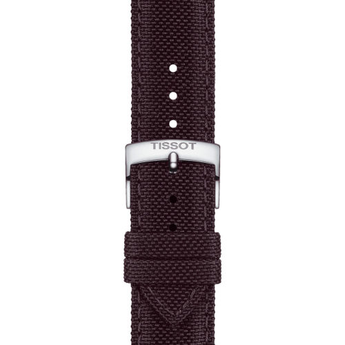 Tissot T852.048.181 Uhrenarmband 21 mm Textil Dunkelbraun